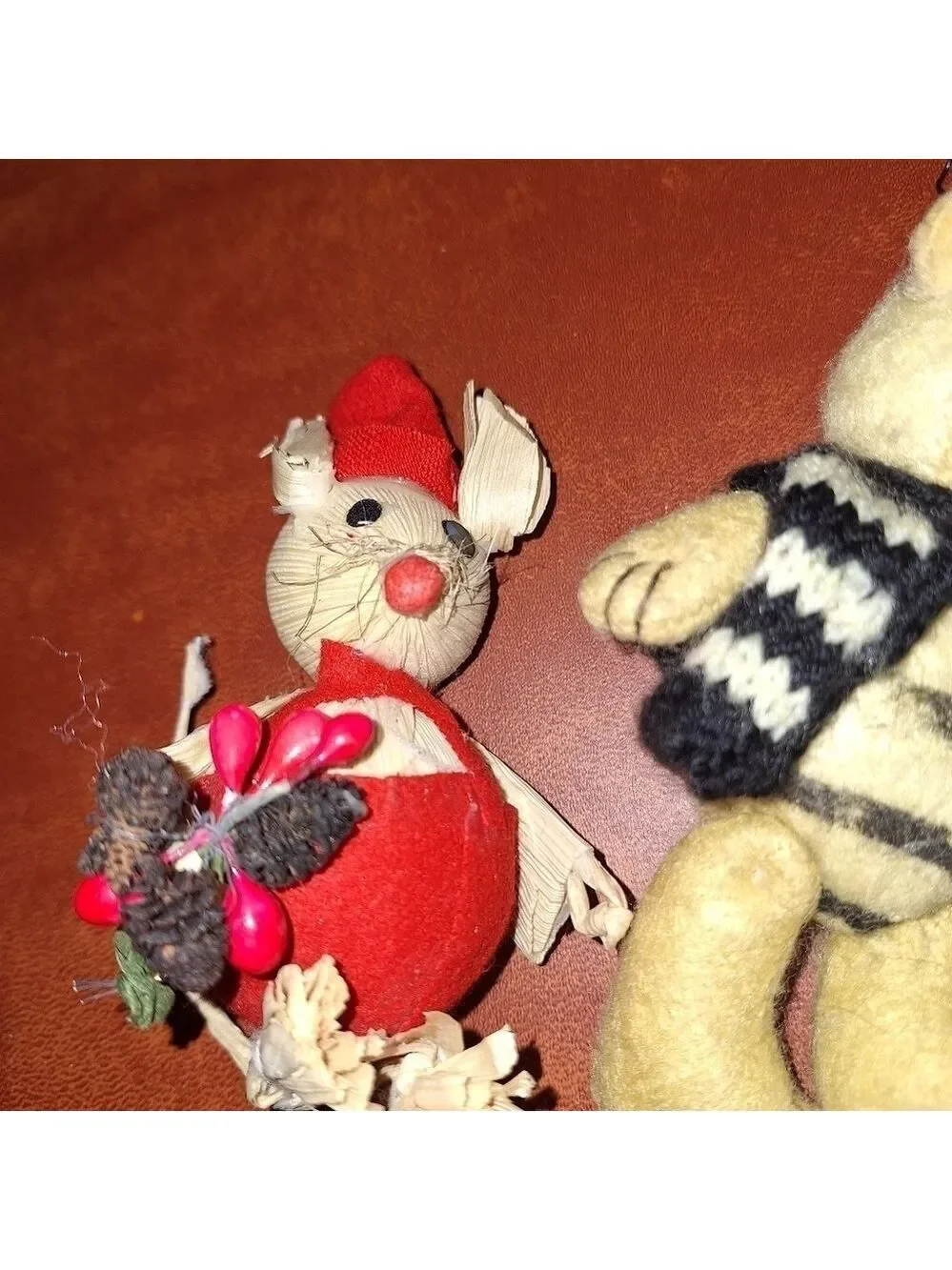 Holiday Ornaments Lot Bee Mouse Doll Small